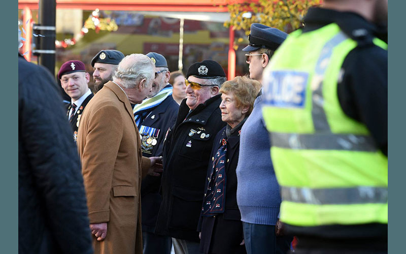 His Majesty The King Visits Luton and speaks to AFVBC Veterans
