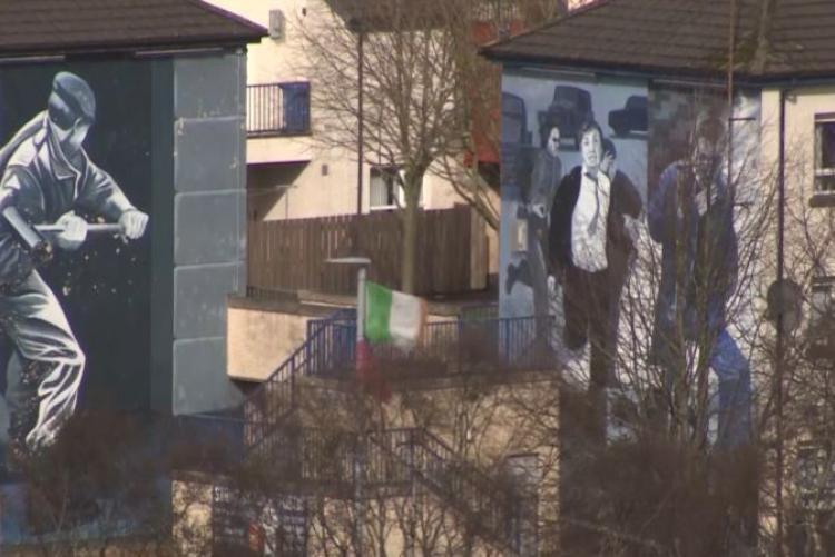 Murals on sides of houses in Londonderry