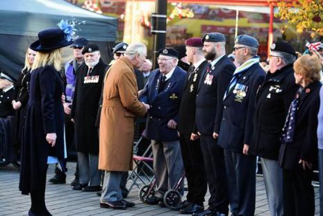 His Majesty The King Visits Luton and speaks to AFVBC Veterans