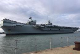 HMS Queen Elizabeth Return to Britain from the US